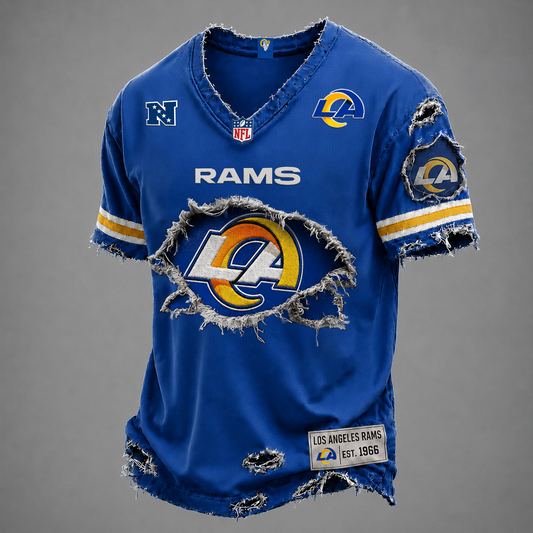 LAR x NFL LUXURY V-Neck T-Shirt V3 1906
