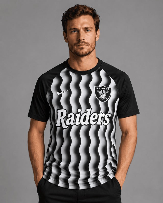 LVR Premium NFL Retro Wavy Pattern Athletic T-Shirt