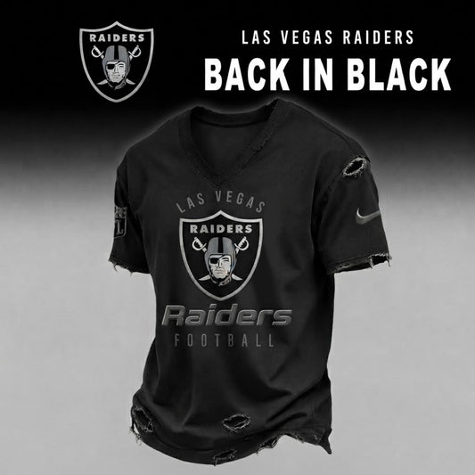 LVR x NFL Back In Black V-neck Shirt 290626