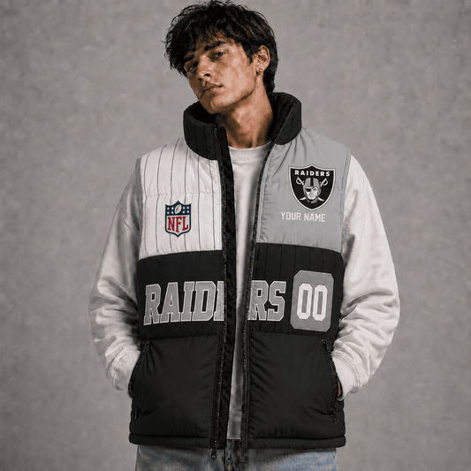 LVR x NFL Premium Sleeveless Puffer Jacket Personalized Gift For True Fan
