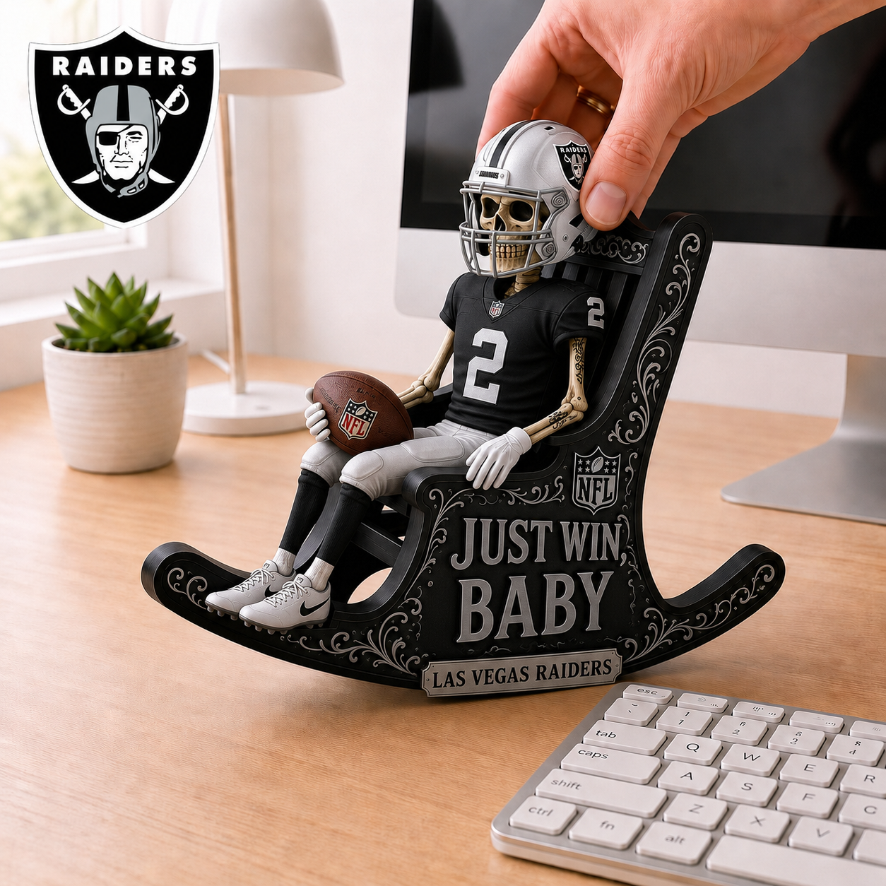 LVR x NFL Skeleton Rocking Chair Custom Shape 3 Layers