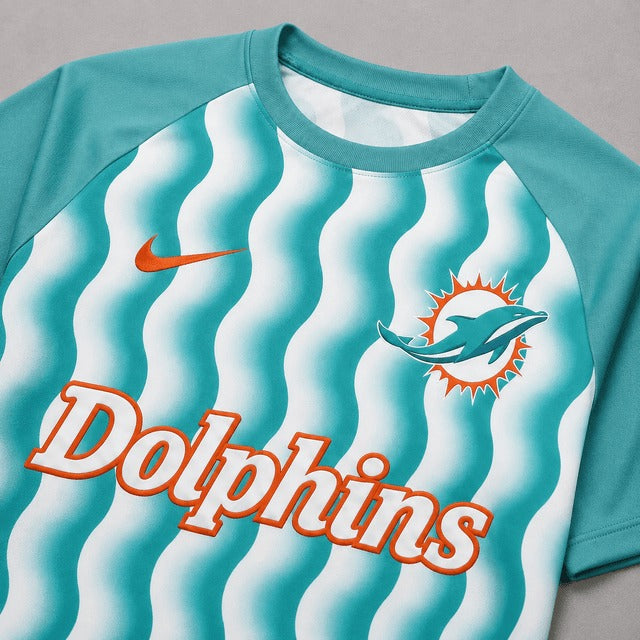MD Premium NFL Retro Wavy Pattern Athletic T-Shirt