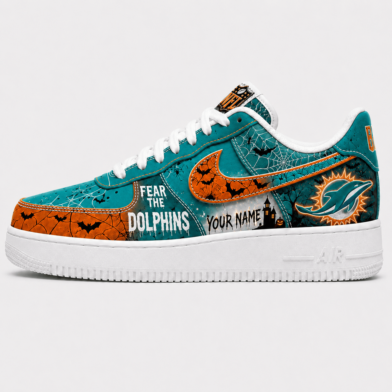 MD x Premium NFL Fear The Team Halloween AF1 Sneakers