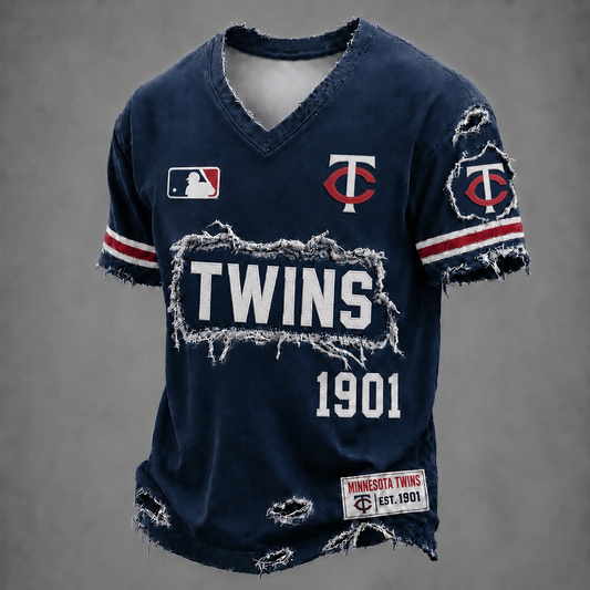 MIN x MLB LUXURY V-Neck T-Shirt 0406 DatND DVT