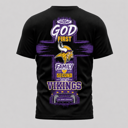 MIN x NFL Faith Family Team Pride 3D T-Shirt 0207