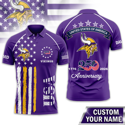 MV Premium NFL American Semiquincentennial Polo Shirt 010726