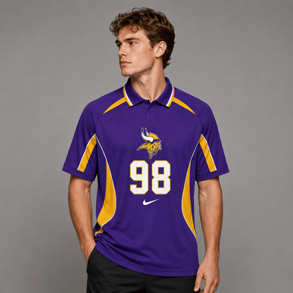MV Premium NFL Custom Number Sports Style Polo Shirt