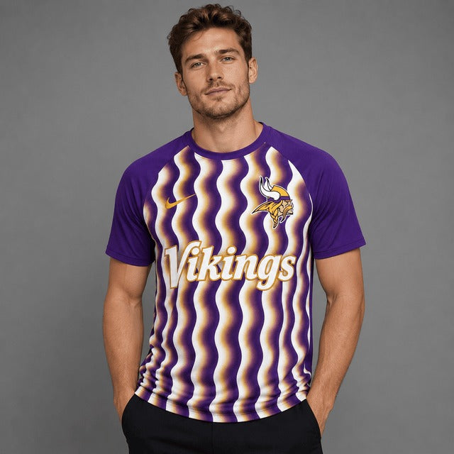 MV Premium NFL Retro Wavy Pattern Athletic T-Shirt