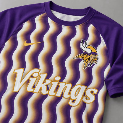 MV Premium NFL Retro Wavy Pattern Athletic T-Shirt