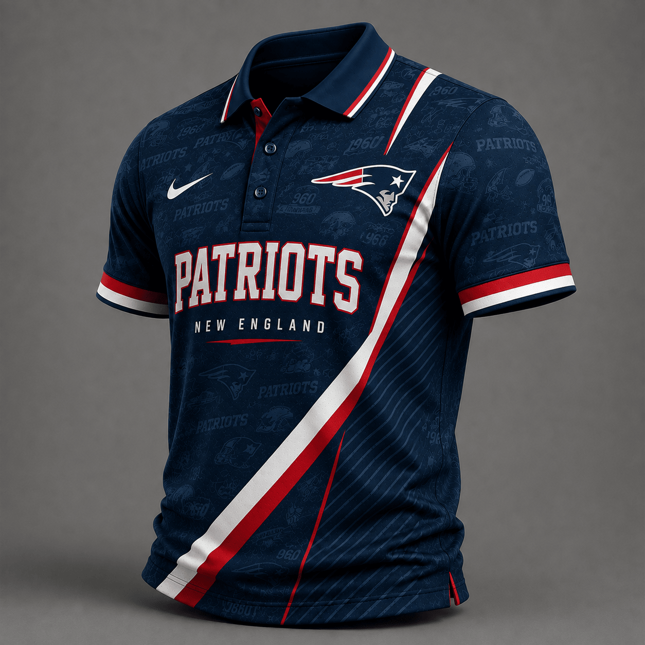 NEP Premium NFL Diagonal Stripe Polo Shirt