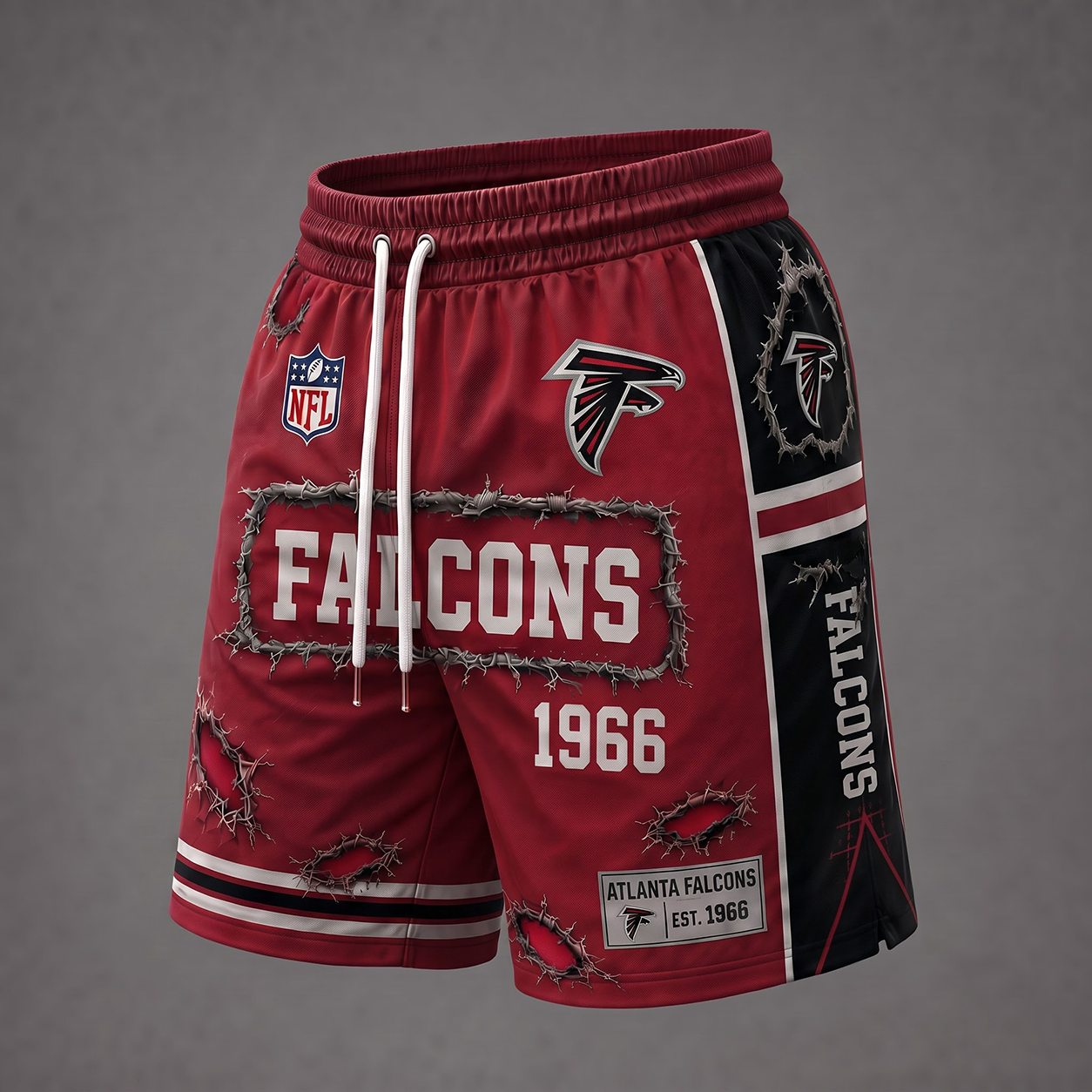 NFL x ATL Distressed Shorts