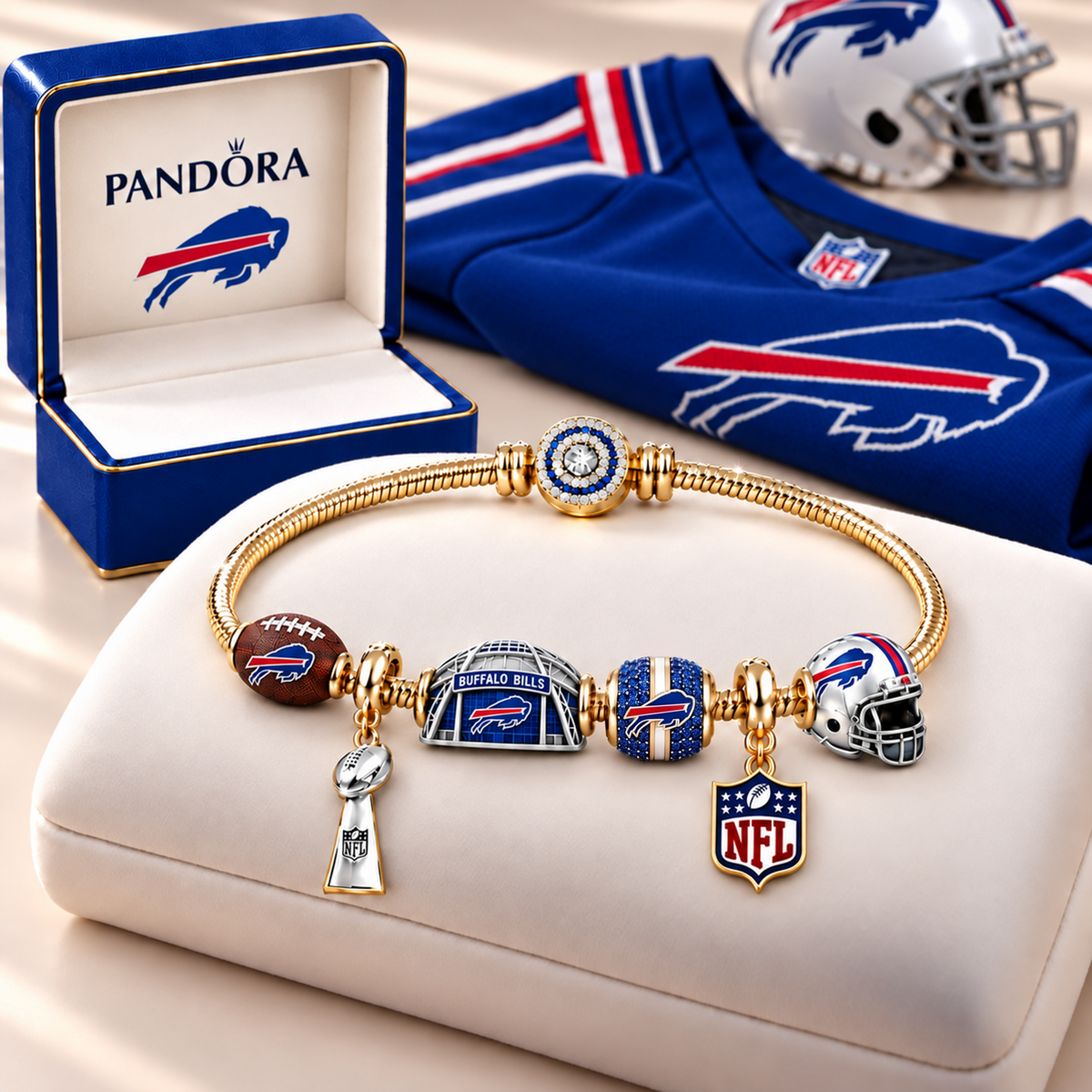 NFL x BUF Charm Bracelet Set