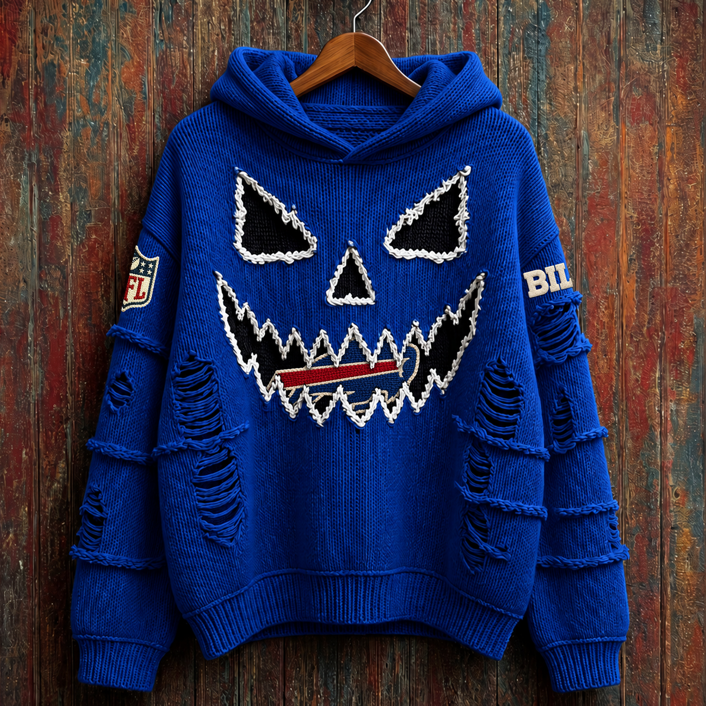 NFL x BUF Pumpkin Face V2 Hoodie