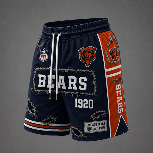 NFL x CHI Distressed Shorts