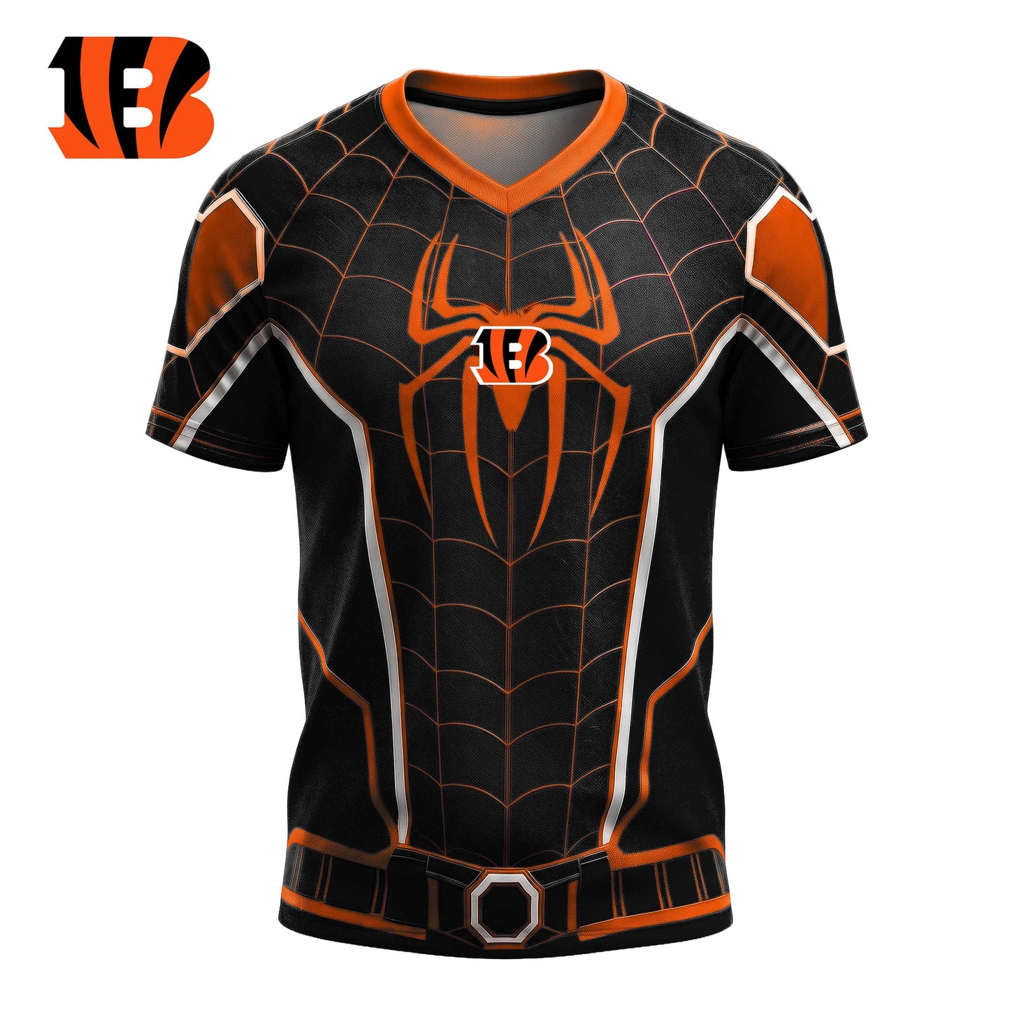 NFL x CIN Spider Suit V-neck Shirt