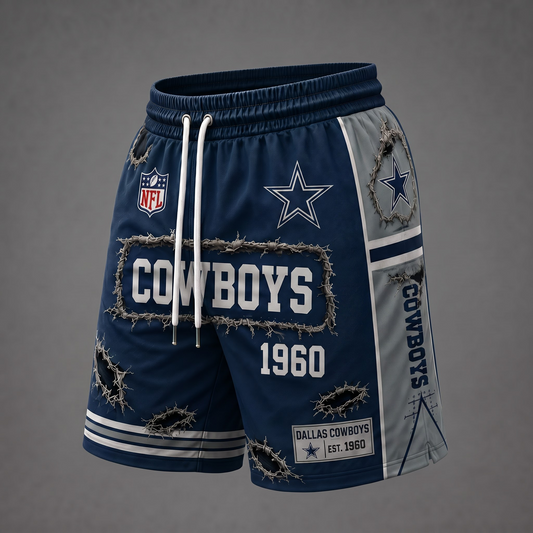NFL x DAL Distressed Shorts