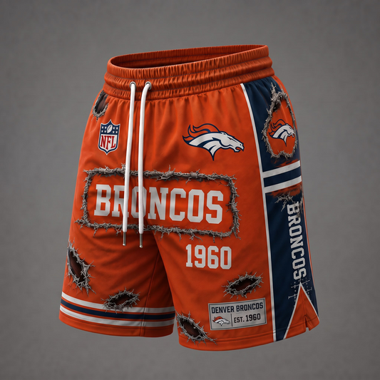 NFL x DEN Distressed Shorts