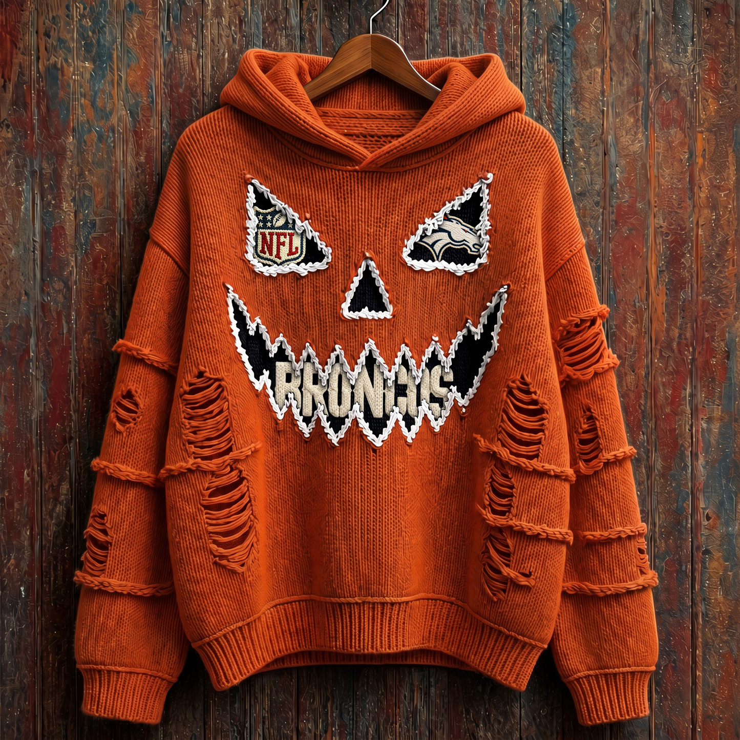 NFL x DEN Pumpkin Face V1 Hoodie