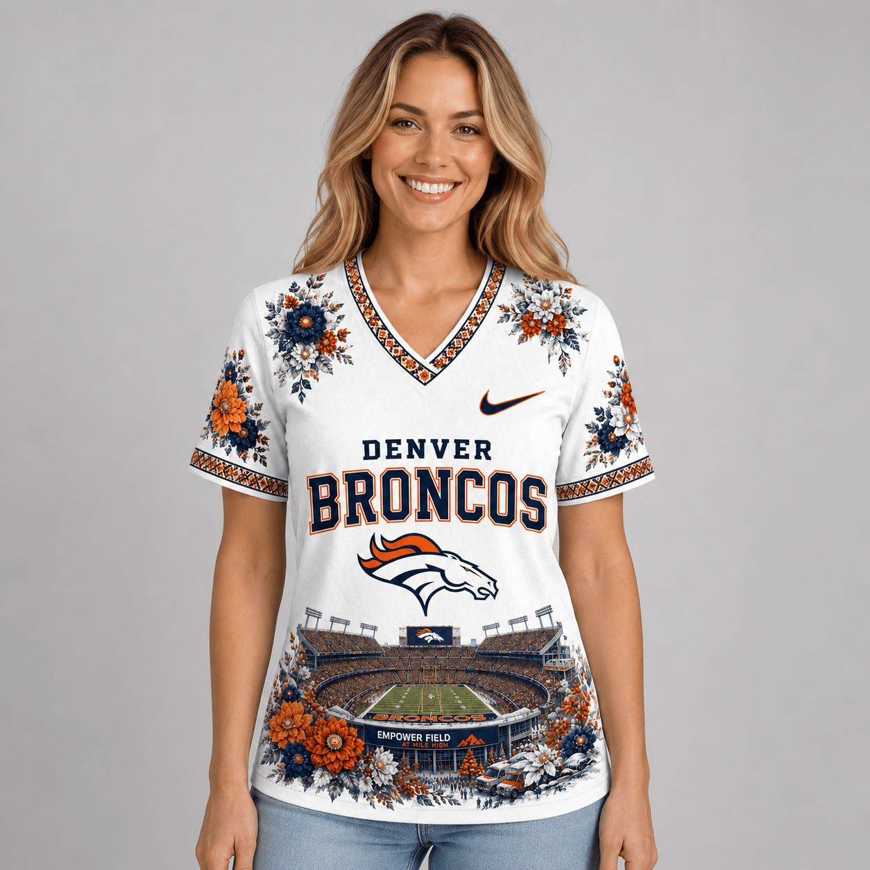 NFL x DEN Stadium V-neck Shirt
