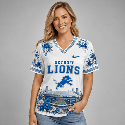 NFL x DET Stadium V-neck Shirt