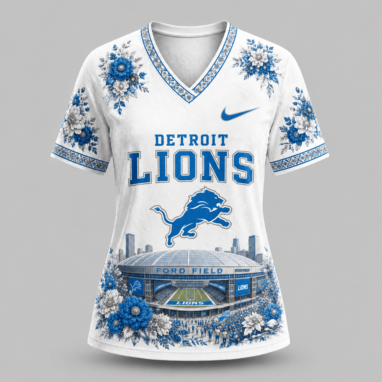 NFL x DET Stadium V-neck Shirt