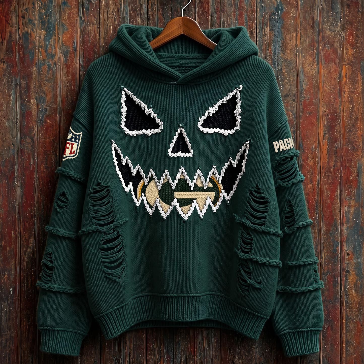 NFL x GB Pumpkin Face V2 Hoodie