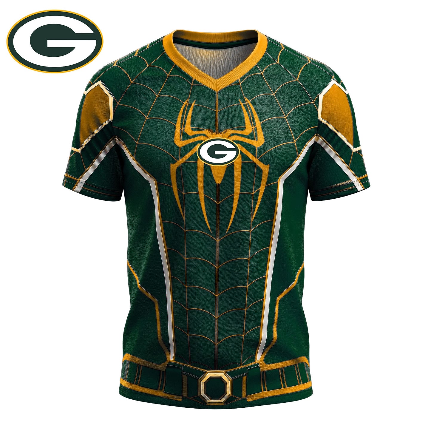 NFL x GB Spider Suit V-neck Shirt
