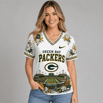 NFL x GB Stadium V-neck Shirt