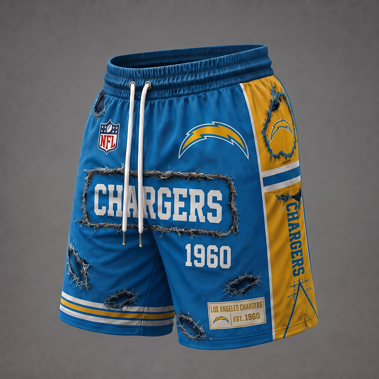 NFL x LAC Distressed Shorts