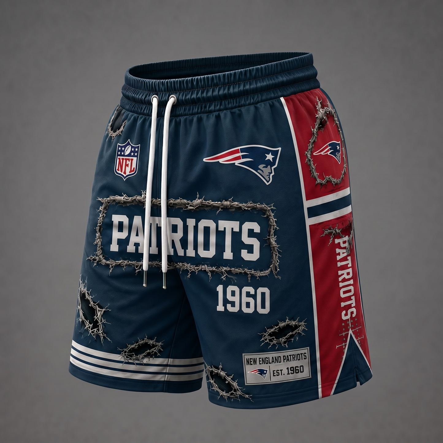 NFL x NE Distressed Shorts