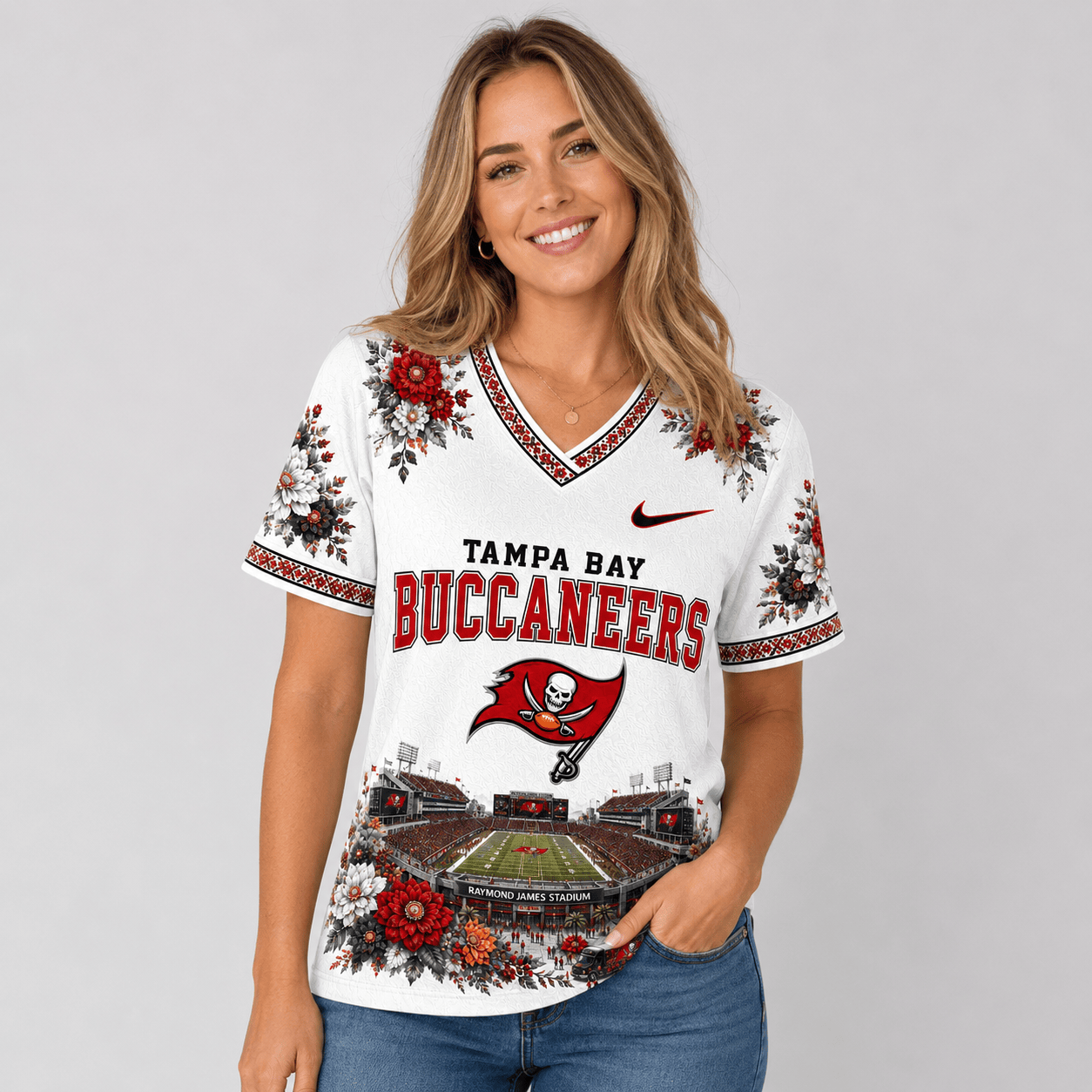 NFL x TB Stadium V-neck Shirt