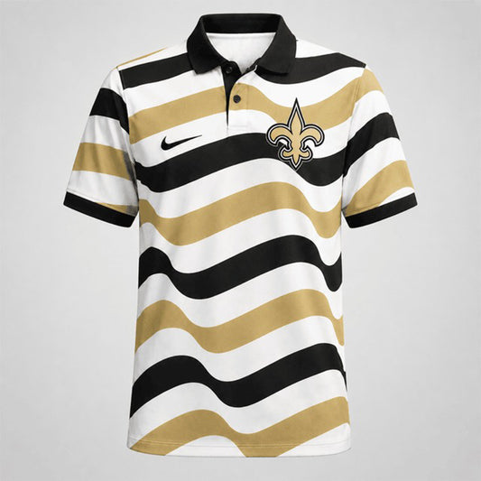 NOS Premium NFL Custom Striped Athletic Polo Shirt