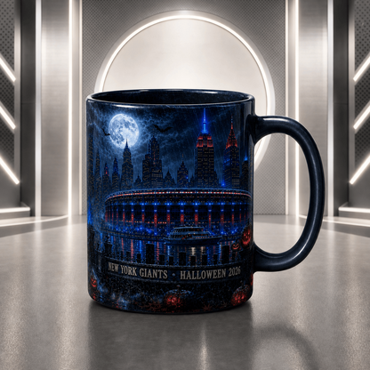 NYG Halloween Football Mug – The Frozen Cornfield Spooky Fan Gift DDT