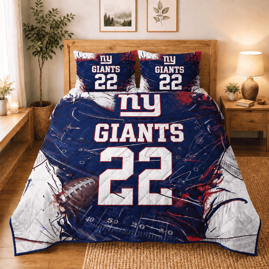 NYG x NFL Premium Bedding Sets Personalized Gift For