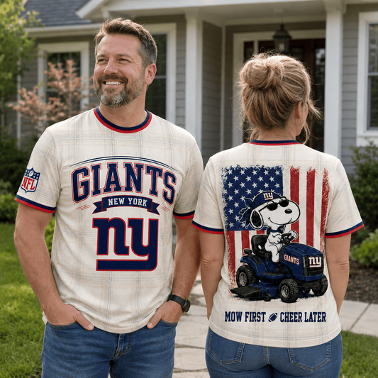 NYG x NFL Premium Funny Football Snoopy 3D T-Shirt 0207