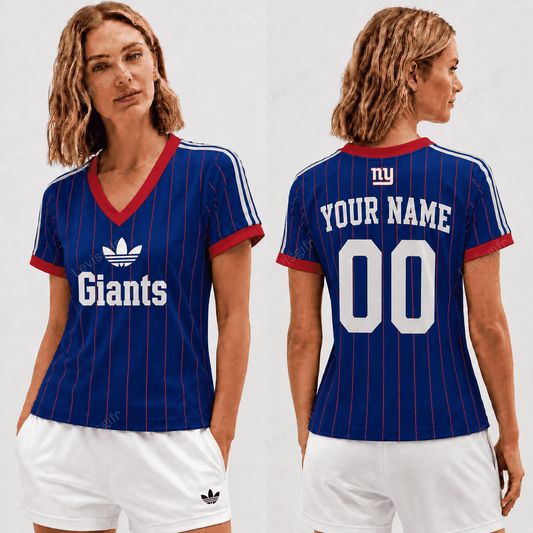 NYG x NFL Premium Women V-neck Shirt Personalized Gift For Fan