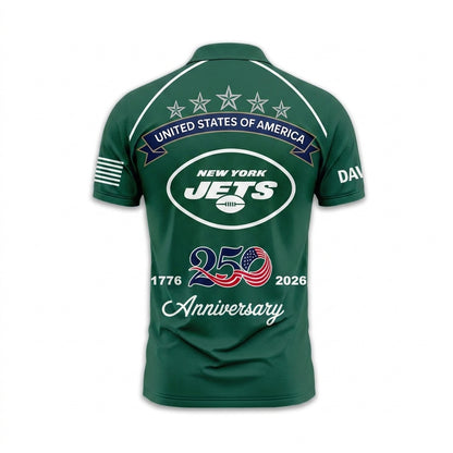 NYJ Premium NFL American Semiquincentennial Polo Shirt 010726