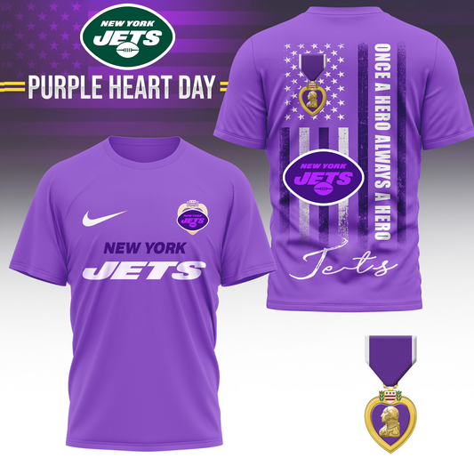 NYJ Premium National Purple Hear Day 3D Shirt  300626