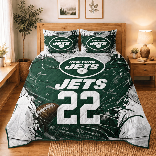 NYJ x NFL Premium Bedding Sets Personalized Gift For