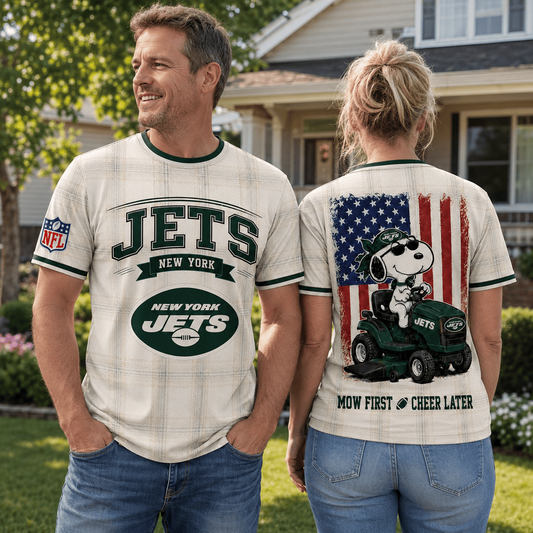 NYJ x NFL Premium Funny Football Snoopy 3D T-Shirt 0207