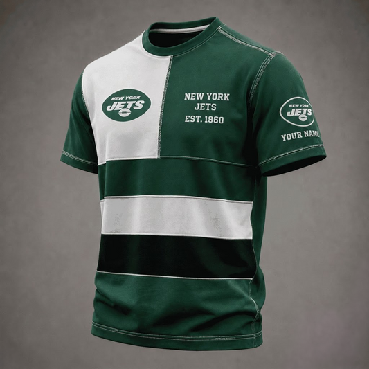 NYJ x NFL Premium Vintage All Over Print T-Shirt 3D Personalized Gift For True Fan