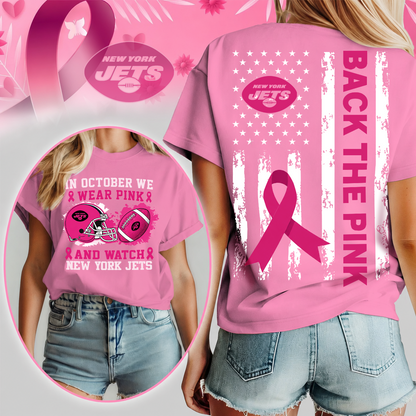 NYJ x Pink Out Breast Cancer Shirt