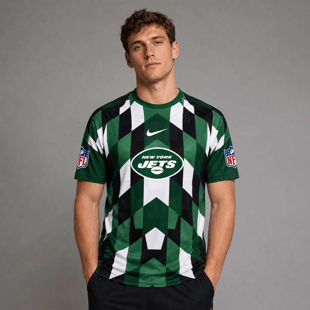 NYJ x Premium NFL Geometric Fan Performance T-Shirt