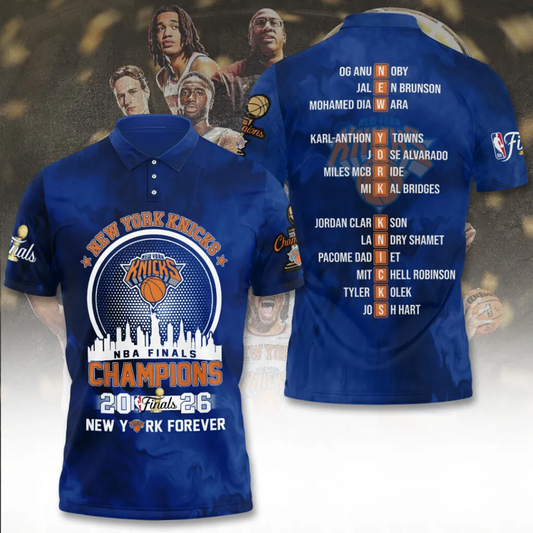 NYK x NBA Finals Champions 2026 3D Shirt V1 1606