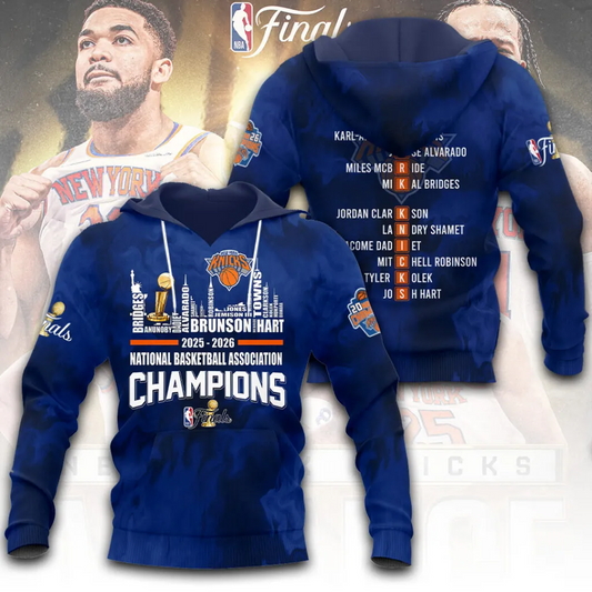 NYK x NBA Finals Champions 2026 3D Shirt V2 1606