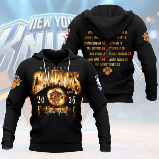NYK x NBA Finals Champions 2026 3D Shirt V4 1606