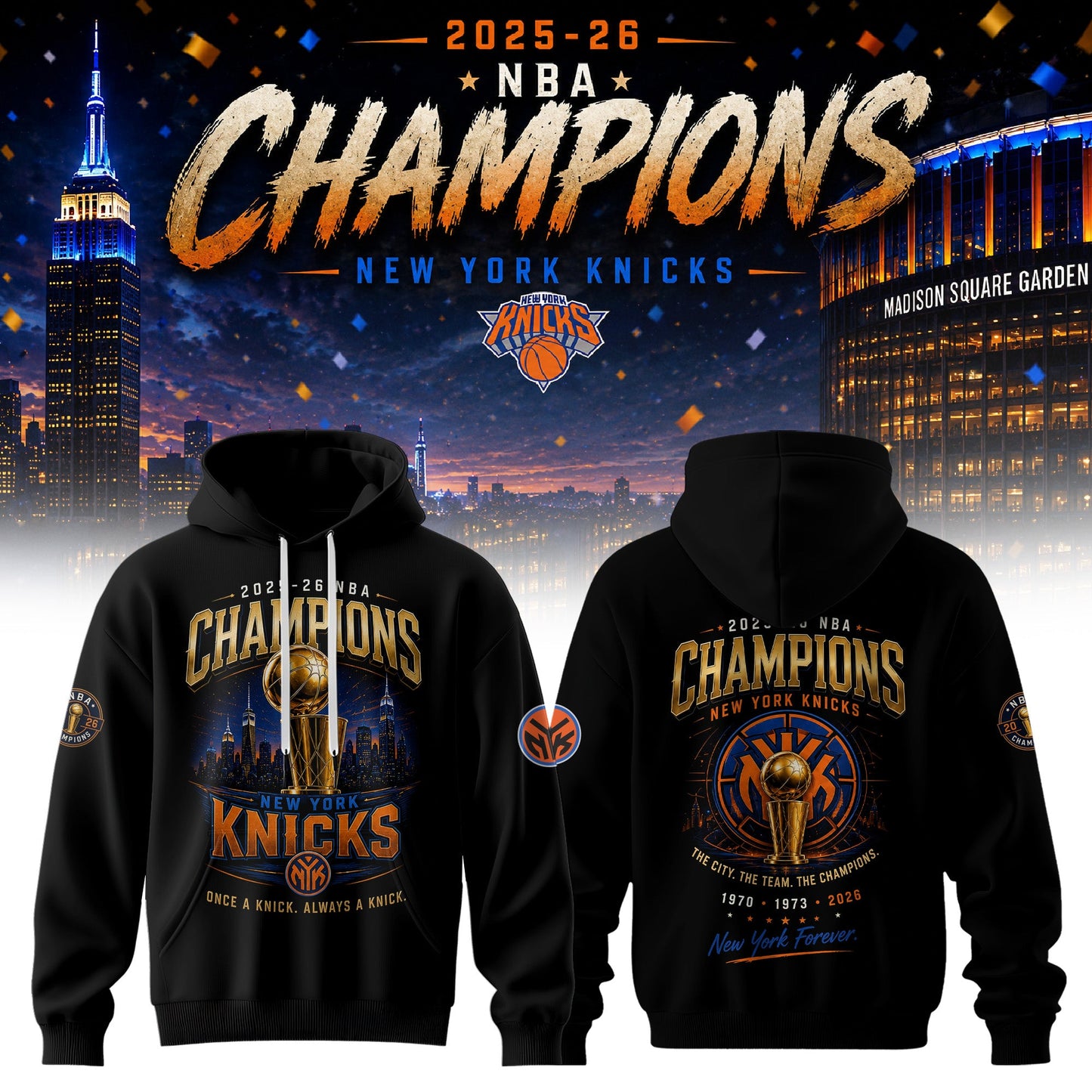 NYK x NBA Finals Champions Luxury V8 Shirt 150626