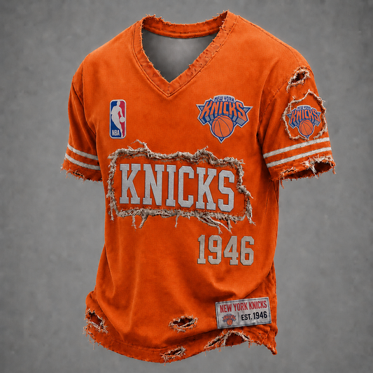 NYK x NBA LUXURY V-Neck T-Shirt 0306 DatND DVT