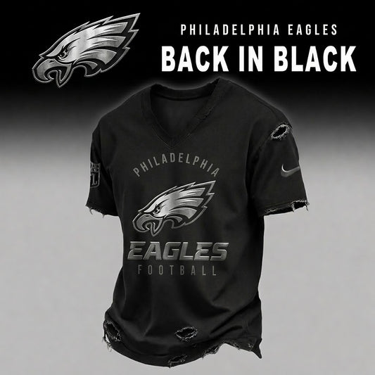 PE x NFL Back In Black V-neck Shirt 290626