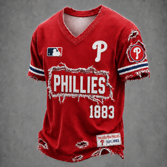 PHI x MLB LUXURY V-Neck T-Shirt 0406 DatND DVT